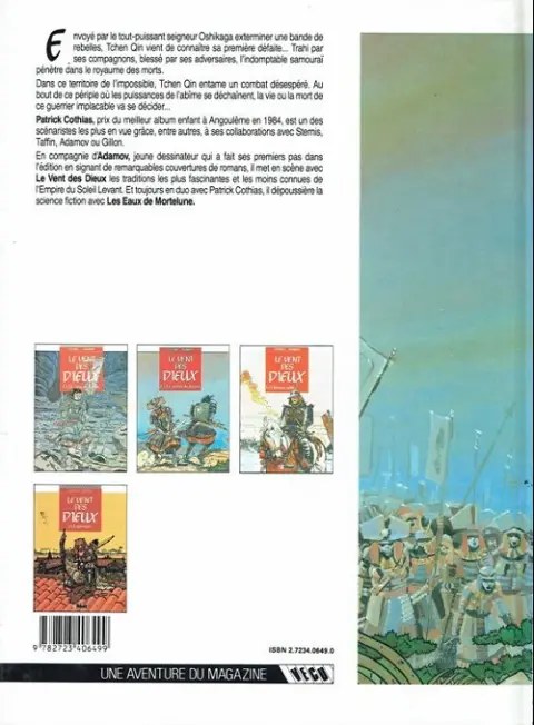 Verso de l'album Le Vent des Dieux Tome 2 Le ventre du dragon