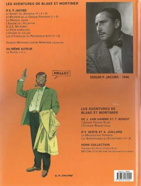 Verso de l'album Blake et Mortimer Tome 9 Le piège diabolique