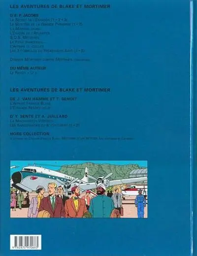 Verso de l'album Blake et Mortimer Tome 17 Les Sarcophages du 6e continent - Tome 2