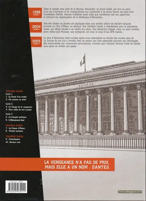 Verso de l'album Dantès Tome 8 Vérités toxiques