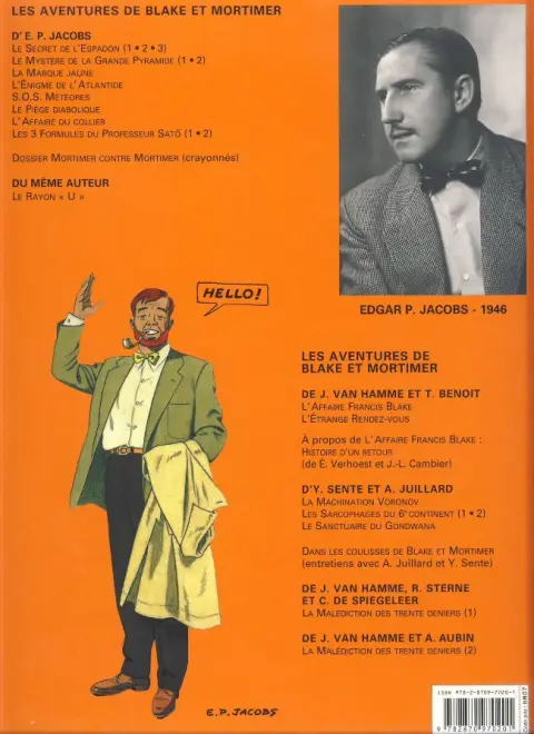 Verso de l'album Blake et Mortimer Tome 9 Le piège diabolique