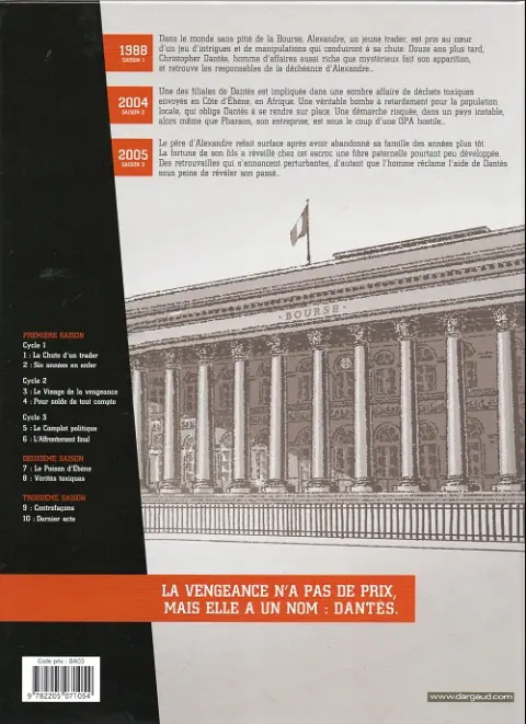 Verso de l'album Dantès Tome 7 Le poison d'Ébène