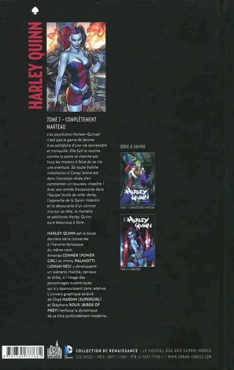 Verso de l'album Harley Quinn Tome 1 Complètement marteau