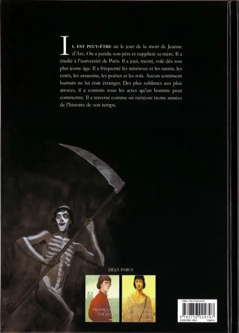 Verso de l'album Je, François Villon Tome 2 Bienvenue parmi les ignobles