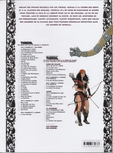 Verso de l'album Les mondes de Thorgal - Kriss de Valnor Tome 8 Le maître de justice