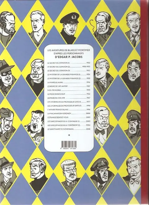 Verso de l'album Blake et Mortimer Tome 17 Les Sarcophages du 6e continent - Tome II - Le Duel des esprits