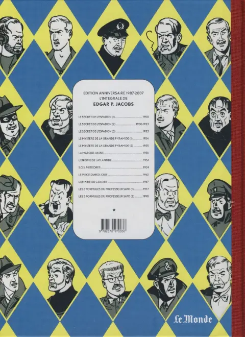 Verso de l'album Blake et Mortimer Tome 9 Le piège diabolique