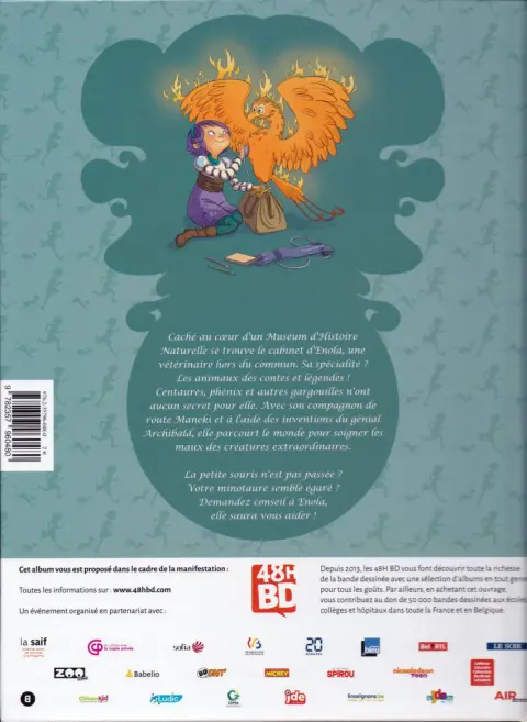 Verso de l'album Enola et les animaux extraordinaires Tome 1 La gargouille qui partait en vadrouille