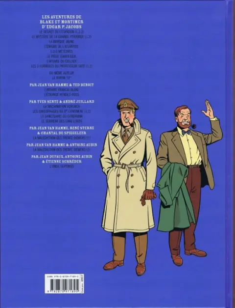 Verso de l'album Blake et Mortimer Tome 22 L'Onde Septimus