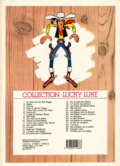 Verso de l'album Lucky Luke Tome 26 Les Dalton se rachètent