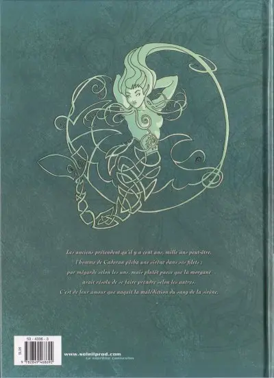 Verso de l'album Le sang de la sirène