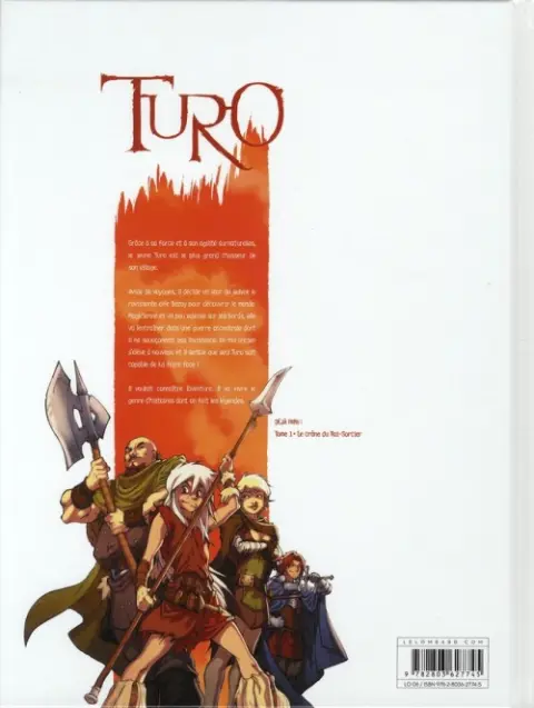 Verso de l'album Turo Tome 1 Le crâne du roi sorcier