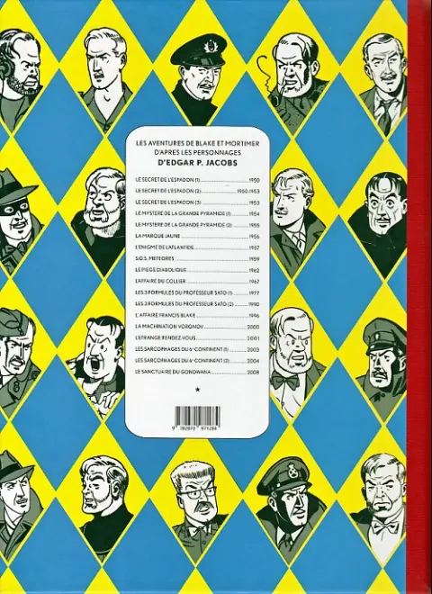 Verso de l'album Blake et Mortimer Tome 9 Le piège diabolique
