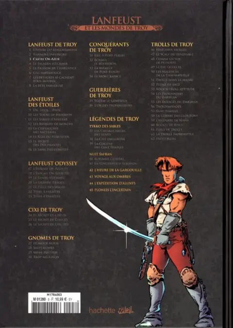 Verso de l'album Lanfeust et les mondes de Troy Tome 3 Lanfeust de Troy - Castel Or-Azur