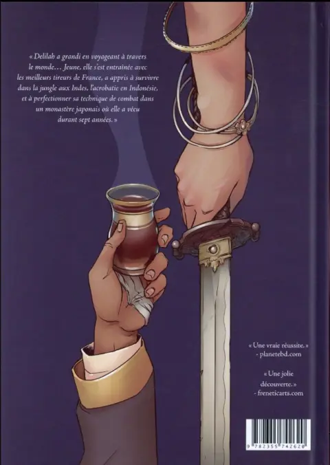Verso de l'album Delilah Dirk Delilah Dirk et le lieutenant turc