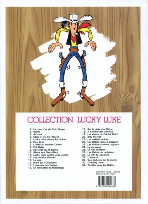 Verso de l'album Lucky Luke Tome 26 Les Dalton se rachètent