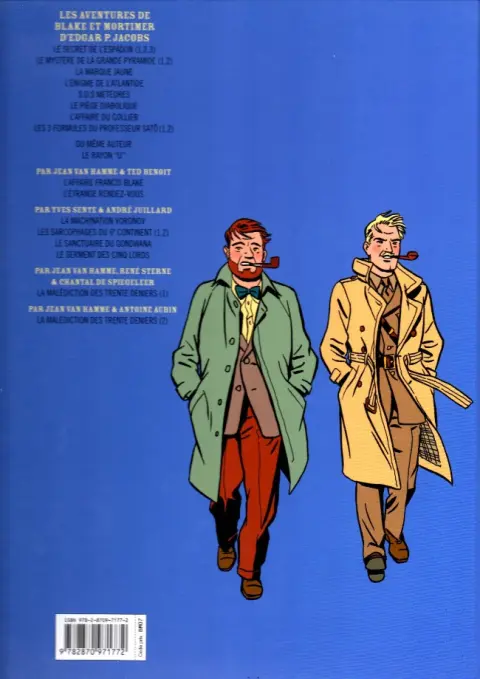 Verso de l'album Blake et Mortimer Tome 13 L'affaire Francis Blake