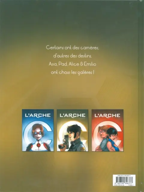 Verso de l'album L'Arche Tome 2 Frankenstein