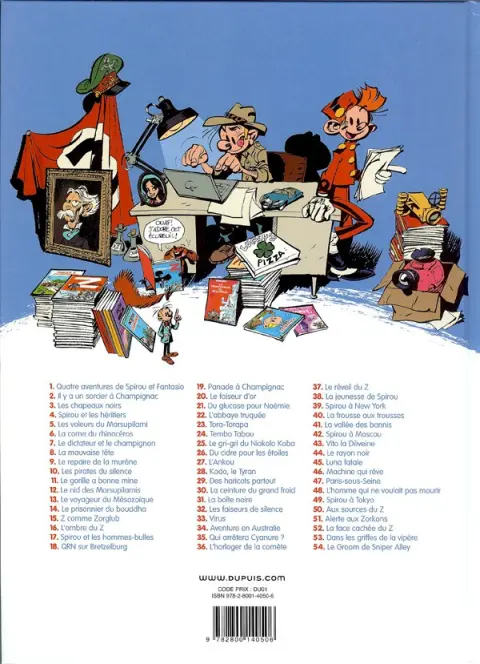 Verso de l'album Spirou et Fantasio Tome 50 Aux sources du Z