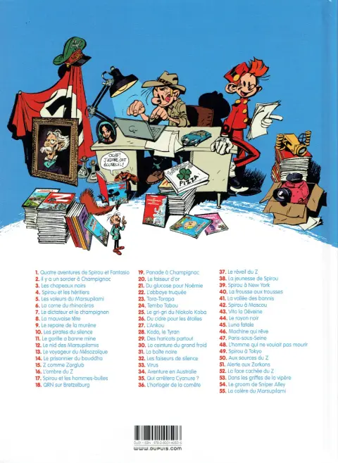 Verso de l'album Spirou et Fantasio Tome 50 Aux sources du Z