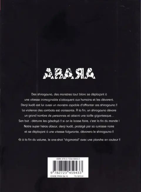 Verso de l'album Abara 2