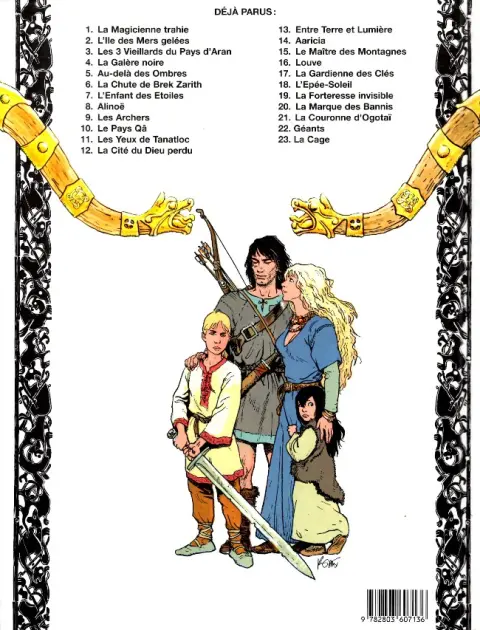 Verso de l'album Thorgal Tome 13 Entre Terre et Lumière