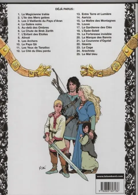 Verso de l'album Thorgal Tome 13 Entre Terre et Lumière