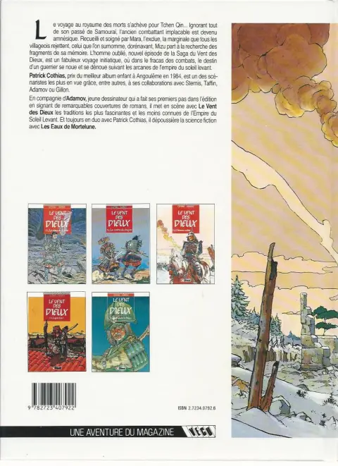 Verso de l'album Le Vent des Dieux Tome 3 L'homme oublié