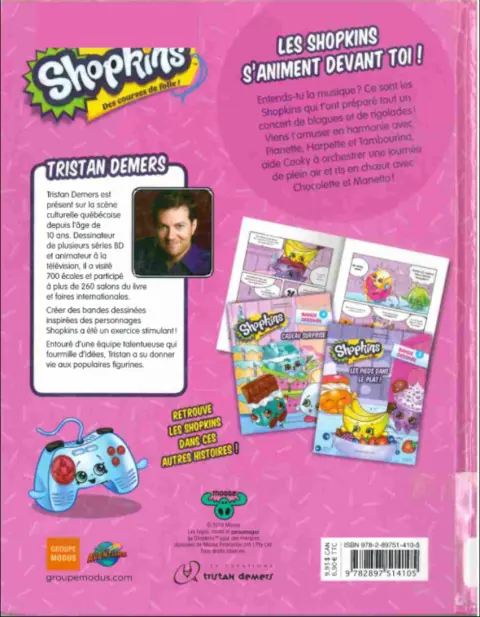 Verso de l'album Shopkins - Des courses de folie ! Tome 6 En avant la musique !