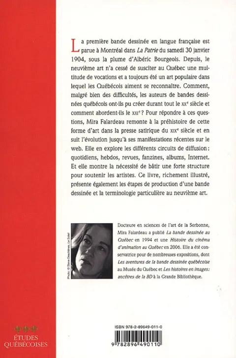 Verso de l'album Histoire de la bande dessinée au Québec