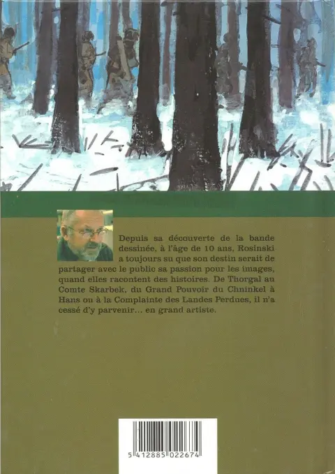 Verso de l'album Rosinski - A l'avant poste