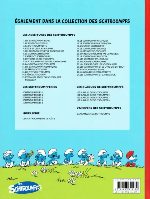 Verso de l'album Schtroumpferies Tome 3