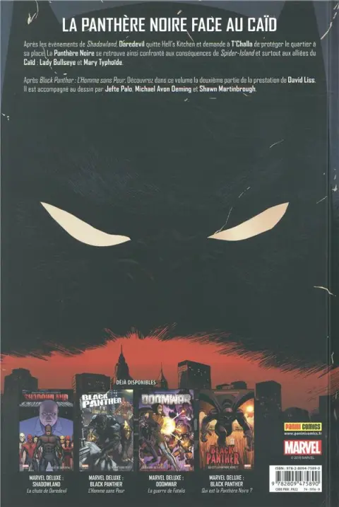 Verso de l'album Black Panther L'homme le plus dangereux du monde