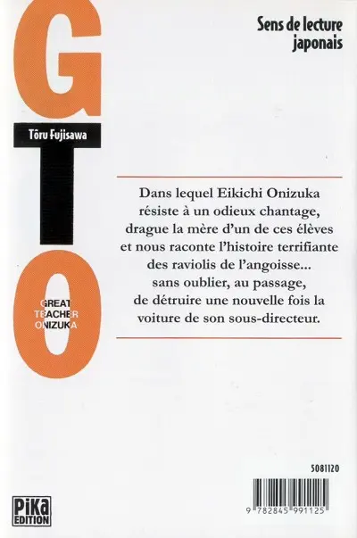 Verso de l'album GTO 3