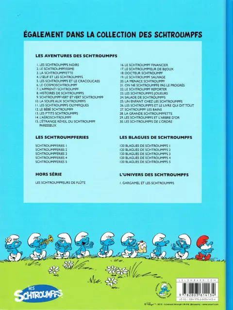 Verso de l'album Schtroumpferies Tome 4