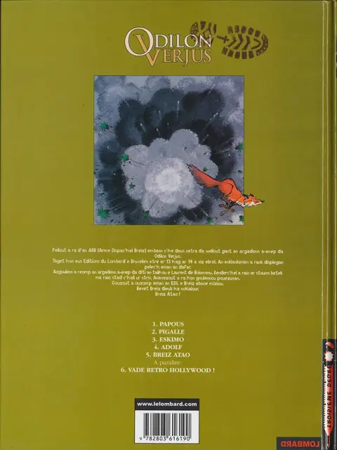 Verso de l'album Les exploits d'Odilon Verjus Tome 5 Breiz Atao