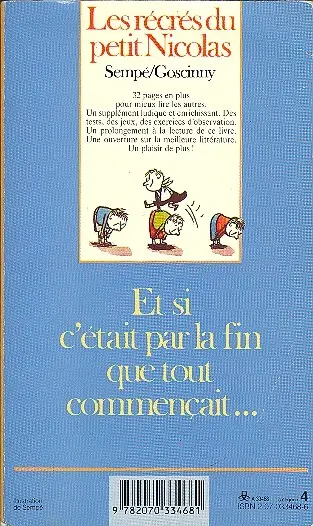 Verso de l'album Le Petit Nicolas Tome 2 Les récrés du petit Nicolas