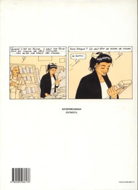 Verso de l'album Sentimental Tome 2 Des filles formidables
