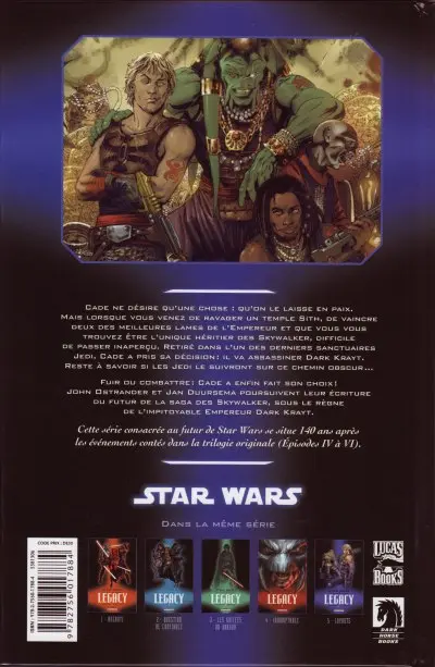 Verso de l'album Star Wars - Legacy Tome 5 Loyauté