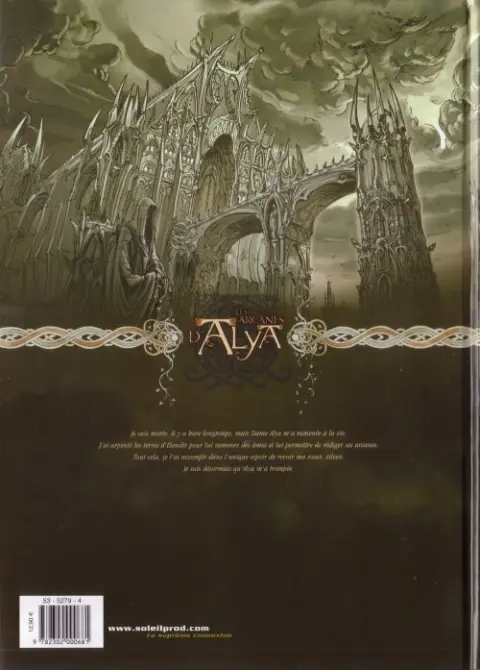 Verso de l'album Les Arcanes d'Alya Tome 2 Âmes sœurs