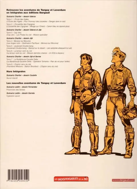 Verso de l'album Tanguy et Laverdure Tome 16 La terreur vient du ciel