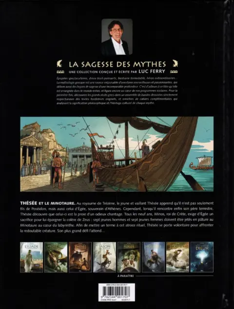 Verso de l'album Thésée et le Minotaure