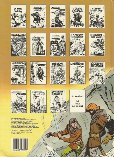 Verso de l'album Les Timour Tome 2 La colonne ardente