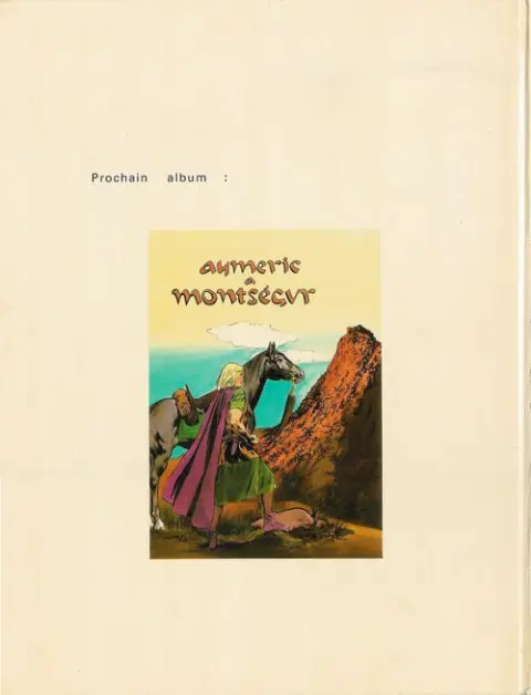 Verso de l'album Aymeric Tome 1 Aymeric et les Cathares