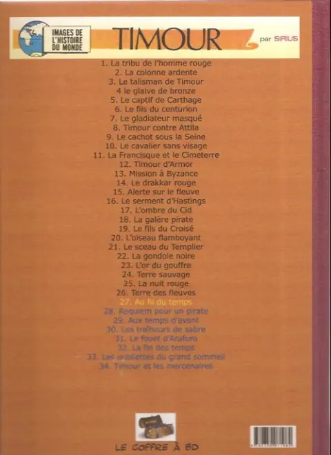 Verso de l'album Les Timour Tome 27 Au fil du temps