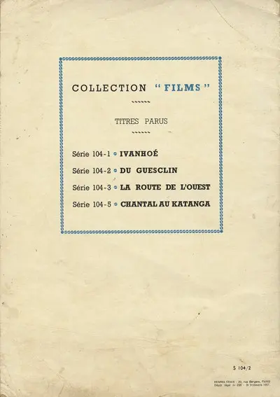 Verso de l'album Du Guesclin