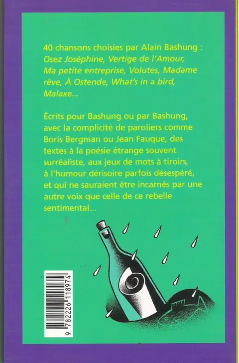 Verso de l'album Bashung illustré - Libéré sur parole
