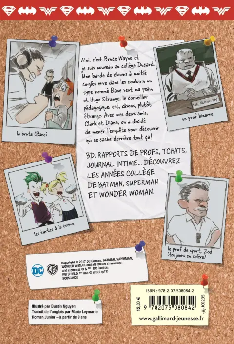 Verso de l'album Le Club des Super-héros Tome 1 Justice Académie