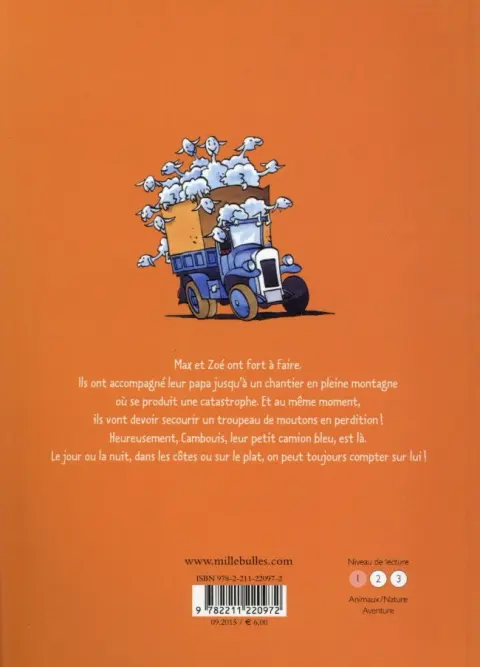 Verso de l'album Max et Zoé Tome 2 Un camion pour les moutons