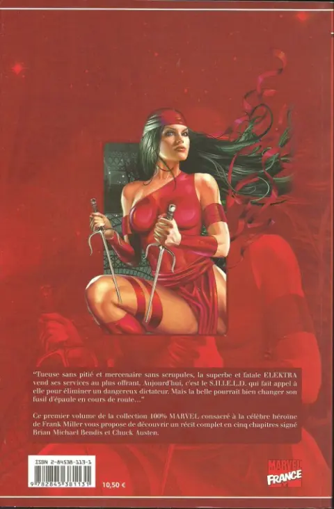 Verso de l'album Elektra Tome 1 La clé du scorpion